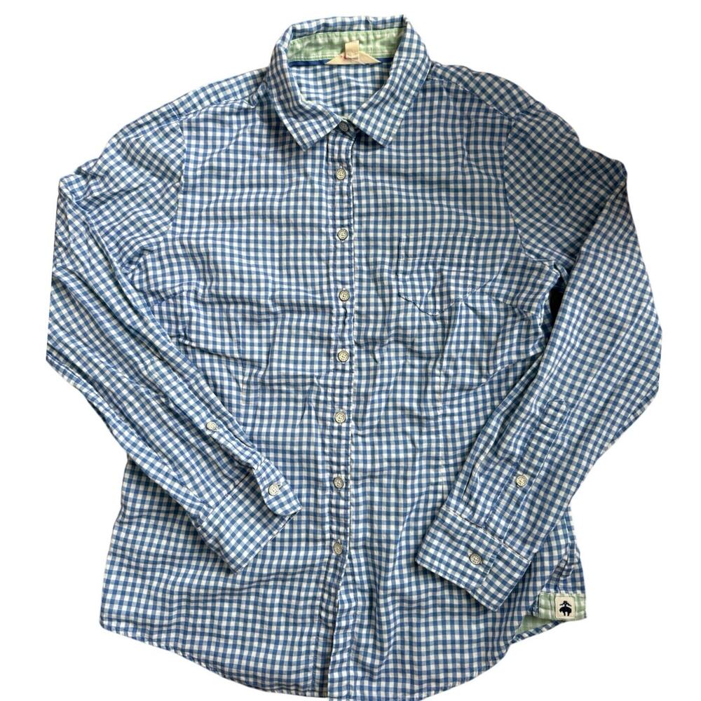 Brooks Brothers Youth Blue/Green Plaid Button Down Dress Shirt Size 10